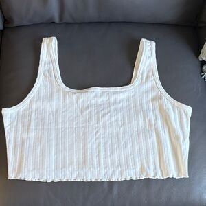 NWOT | Offline by Aerie White Ribbed Women's Top- Cropped - Size XXL